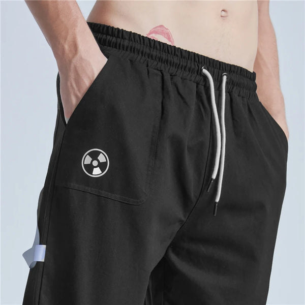 rainbowtouches new mens sports cargo pants loose fittness trousers drawstring hip hop casual fashion harajuku men pants baggy cargo bottoms