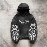 American Fashion Trend Joker Fleece Padded Zipper Hoodie Men Street Y2