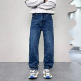 men bead streetwear fashion hip hop vibe loose casual wide leg straight denim jeans baggy pant man boyfriend jeans trousers unique jeans style 2999