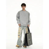 Zipper Pullover Sweatshirt Men Women Streetwear Fashion Loose Casual B