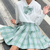 Japanese Korean Student Short Sleeve Sexy Jk Uniform Set High School Clothes Pleated Skirt Girl Seifuku Dress Cosplay Schoolgirl