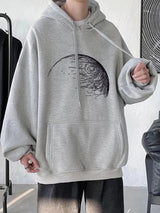 Goth Fashion Graphic Printed Hoodies Mens Autumn Hip Hop Fashion Oversized