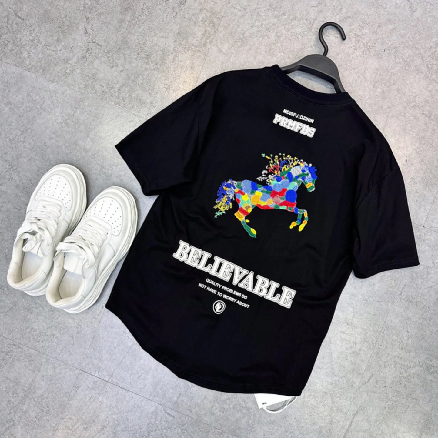 Skatercore Chrome logo – Summer Short Sleeved T Shirt Three Dimensional Embroidery Am