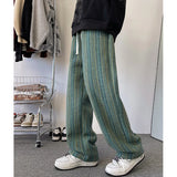 high quality stripe plaid mens trousers baggy straight fashion classic padded autumn winter casual pants male plus size m 8xl unique default style 1195