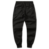 men cargo harem pants casual elastic waist trousers with pockets streetwear hip hop loose fit ankle drawstring sweatpant jogger unique joggers style 3408