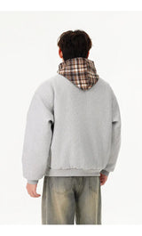 zip-up minimalist jacket, cold-season outfit - trendy urban streetwear fashion for men and women