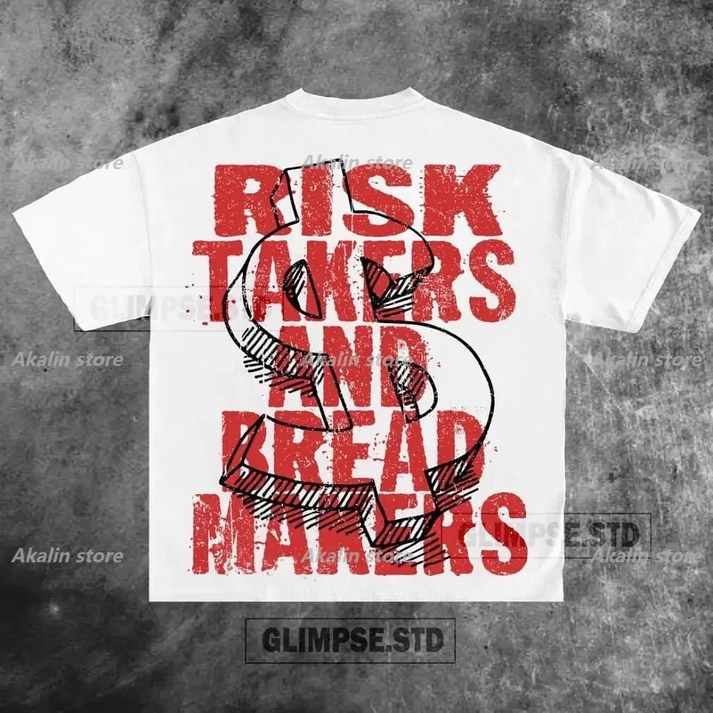 Skatercore Top – American Love Letter Print Graphic T Shirt Y2K Retro Loose S – Edgy Streetwear for All Genders