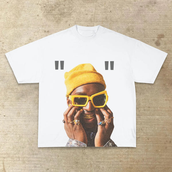 harajuku manga explosion shirt with flame smears and neon noise