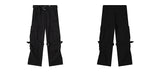 fashion cargo pants adjustable belts waist with side pockets joggers streetwear pant unisex casual loose straight baggy trousers unique joggers style 375