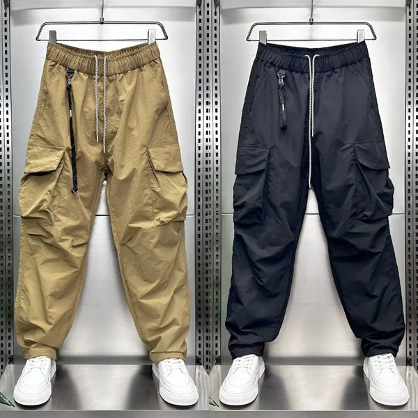 harajuku oversized cargo pants men streetwear vintage y2k hip hop wide leg joggers baggy casual sweatpants casual teenagers sporty tapered joggers