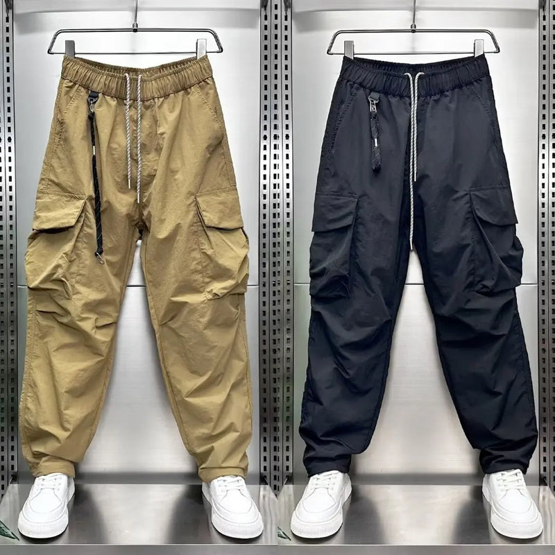 harajuku oversized cargo pants men streetwear vintage y2k hip hop wide leg joggers baggy casual sweatpants casual teenagers sporty tapered joggers