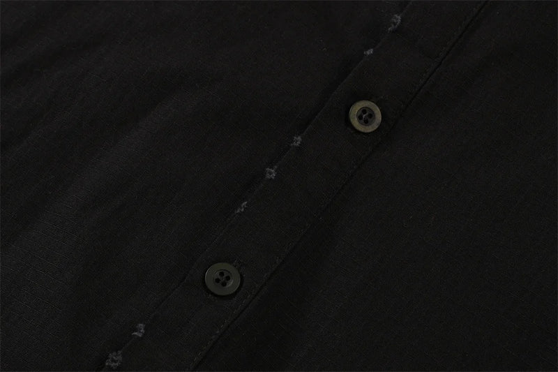 Undermycar 2023 New Worn Out Heavy Work Durable Splice Extra Large Loose Plaid Shirt with Black and Red Plaid