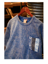 Anime Oversized shirt – Ancient Cloth Splicing Indigo Top Snowflake Heavy Industry W