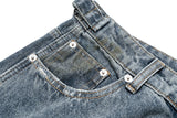 men blue ripped baggy jeans dirty printed distressed loose denim pants male luxury designer fashion jeans trousers unique jeans style 1366