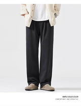 simple casual pants mens spring autumn loose fashion straight wide leg plus size pants cityboy streetwear trousers unique default style 2254