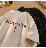 Gothic Broken heart – American Summer Trendy Men And Women Loose Personality Lette
