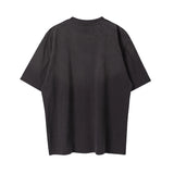 Gothic Oversized shirt – Vintage 90S Old School Style Sunfade Rose Cracking Washed Ol
