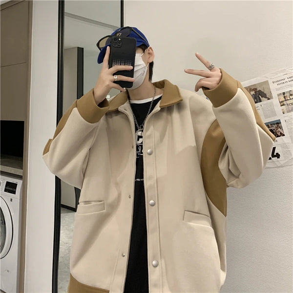 grunge street bomber, modern fit for men, oversized fit