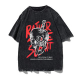 Vaporwave Oversized shirt – Skull Letter Print Gothic Tshirt Punk Streetwear T Shirts Lo