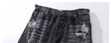 baggy ripped jeans damaged heavy industry washed jeans mens vintage vibe loose casual straight worn pants denim trousers unique jeans style 639