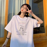 Glitchcore Oversized shirt – Summer Japanese Girly Cotton Short Sleeved T Shirt For Women