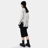 hip hop streetwear knitted sweater sweater 2022 mens harajuku ripped holes new casual v neck tops cotton loose pullover sweaters - vintage look oversized hoodie, high quality cotton hoodie, soft fleece-lined outerwear