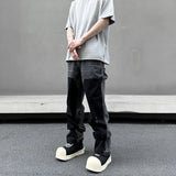 retro washed denim mens jeans pants fashion graffiti patchwork loose biker black jeans streetwear hip hop casual straight pants unique jeans style 5255