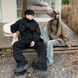 bold graphic coat, high-street look, for men, fall streetwear outfit, oversized style, layered fashion, modern aesthetic, graphic detail