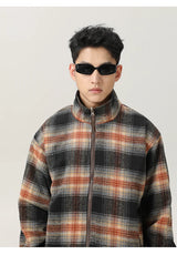 checkered varsity bomber, modern streetwear - comfortable cotton fit with bold prints