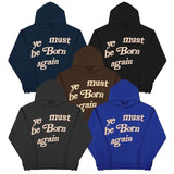 Street American Personality Ins Pure Cotton Retro Popular Sweatshirt Winter Y2K Niche Trendy Brand Men Couple Hooded Sweatshirt