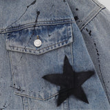 stars graffiti printed denim jackets mens fashion hip hop long sleeve coats outerwear y2k new casual streetwear jeans black j - variant style 25122d for streetwear fashion