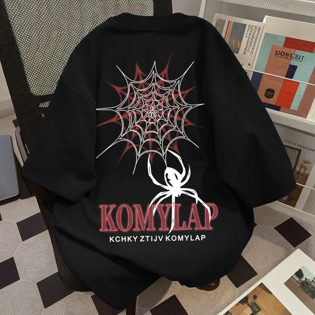 Cyberpunk Broken heart – American Street Summer Trend For Men And Women Spider Print