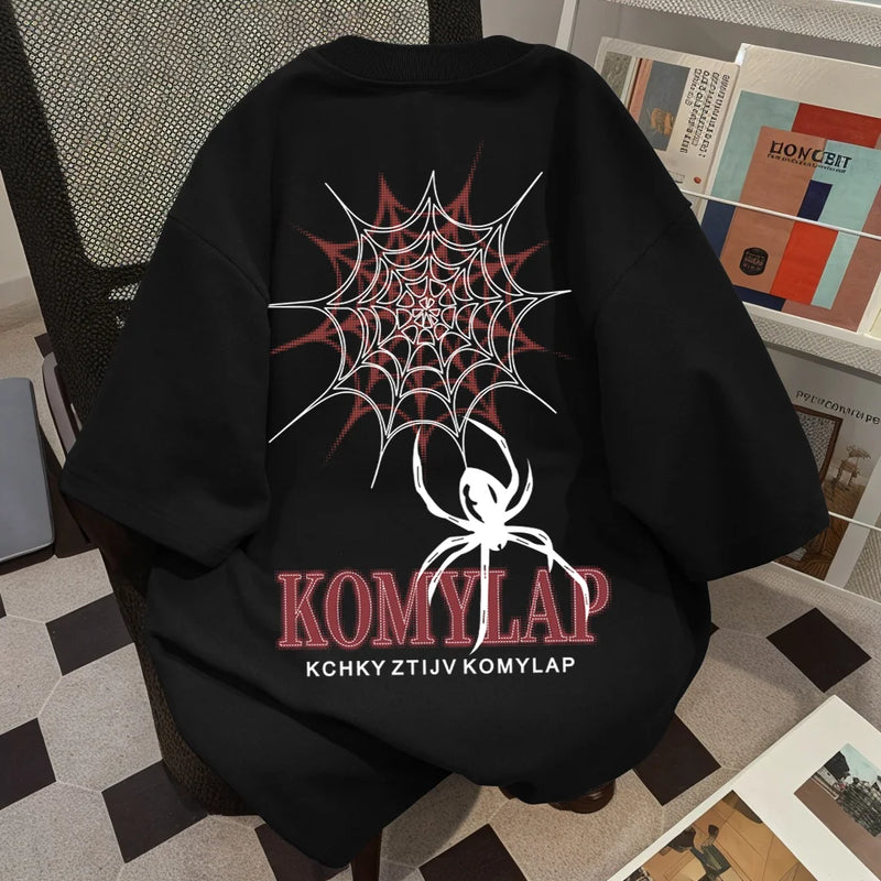Cyberpunk Broken heart – American Street Summer Trend For Men And Women Spider Print