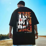 Y2k Barcode glitch – Hip Hop Panda Graphic Printed T Shirt For Men Summer Casual