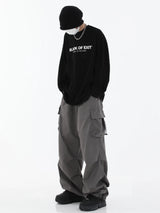 hip hop loose fit elastic waist pants fashion side pocket pants streetwear mens new spring summer casual baggy pants joggers streetwear sweatpants