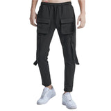 rainbowtouches pants brand mens high street multiple pockets design solid color tidal current overalls concise style baggy pant clean everyday pants