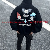 2024 New Autumn Winter Vintage Velvet Hoodie Long Sleeve American Heav