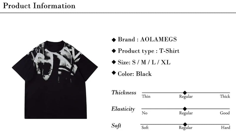Y2k Tribal flame – Mens Y2K Tshirts Abstract Graffiti Graphic Tshirt Gothic Har