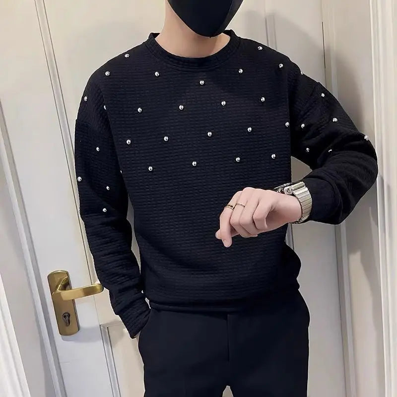oversized knit pullover, fall/winter fashion, soft knit pullover with flame design, y2k fashion statement