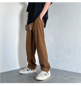 4 colors drawstring corduroy pants men fashion cotton casual pants men streetwear hip hop loose straight pants mens trousers unique default style 3751