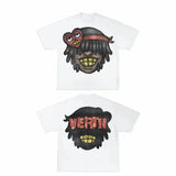 Harajuku Gothic Cartoon Graphic T Shirt Anime Print Streetwear Y2K Oversized TShirt Men Women Round Neck Cotton Short Sleeve Top