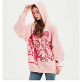 Chicvoy Women Hoodie Y2K Scrawl Graphic Harajuka Sudaderas Grunge Pull