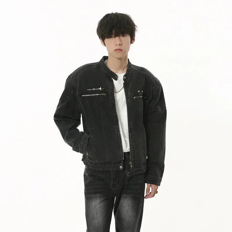 leather varsity jacket, fall winter fit, for men, fall streetwear outfit, oversized style, layered fashion, modern aesthetic, graphic detail