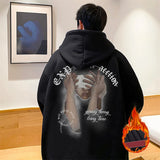 New Goth Graphic Printed Hooded Sweatshirts For Men Y2K Vintage Street