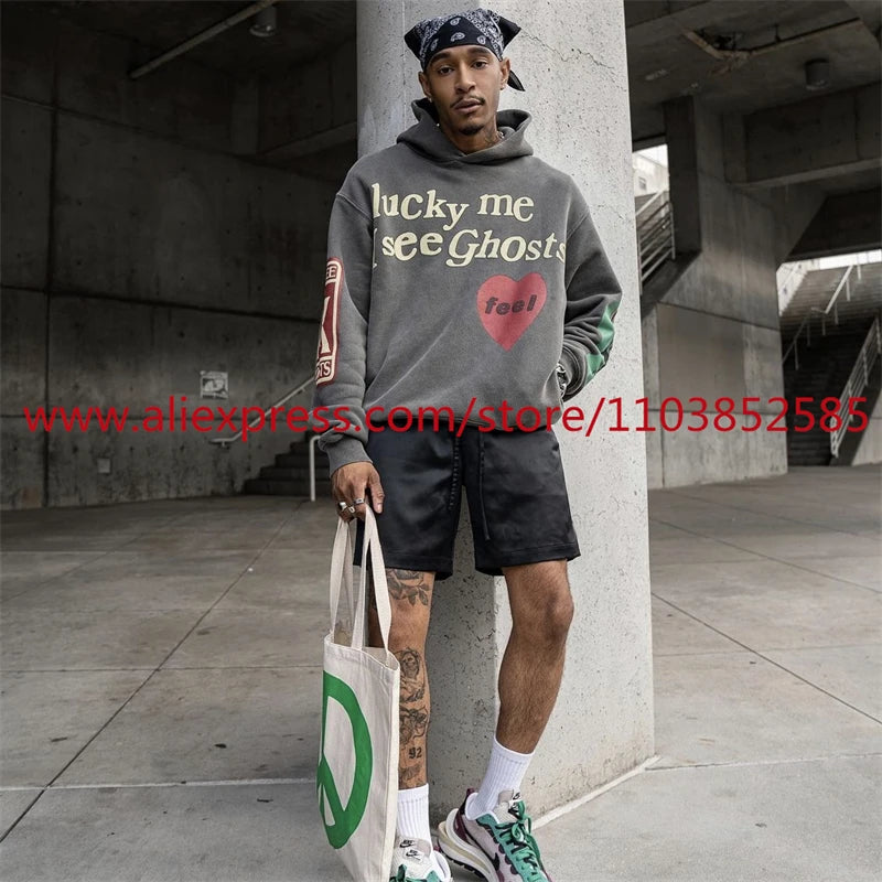 New American Heavy Duty Vintage Hoodie Long Sleeve High Street High Qu