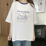 Glitchcore Oversized shirt – Summer Japanese Girly Cotton Short Sleeved T Shirt For Women