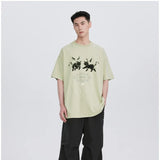 Gothic Anime panel – American Devil Kitten Print T Shirt Men Summer New Retro Har