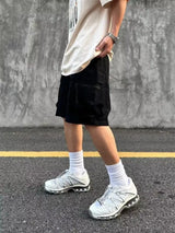 Mens Cotton Cargo Shorts Men Multi Pocket Solid Tactical Cargo Shrots Men's Outdoor Breathable Military Shorts Male 2024 Summer