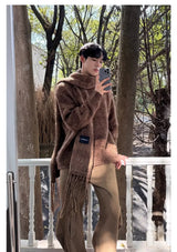 layered flame street knit, photo-ready knit, trendy urban fashion top for men, layered streetwear look