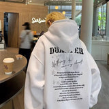 Autumn Mens Goth Letter Printed Pullover Hoodies Y2K Streetwear Fashio